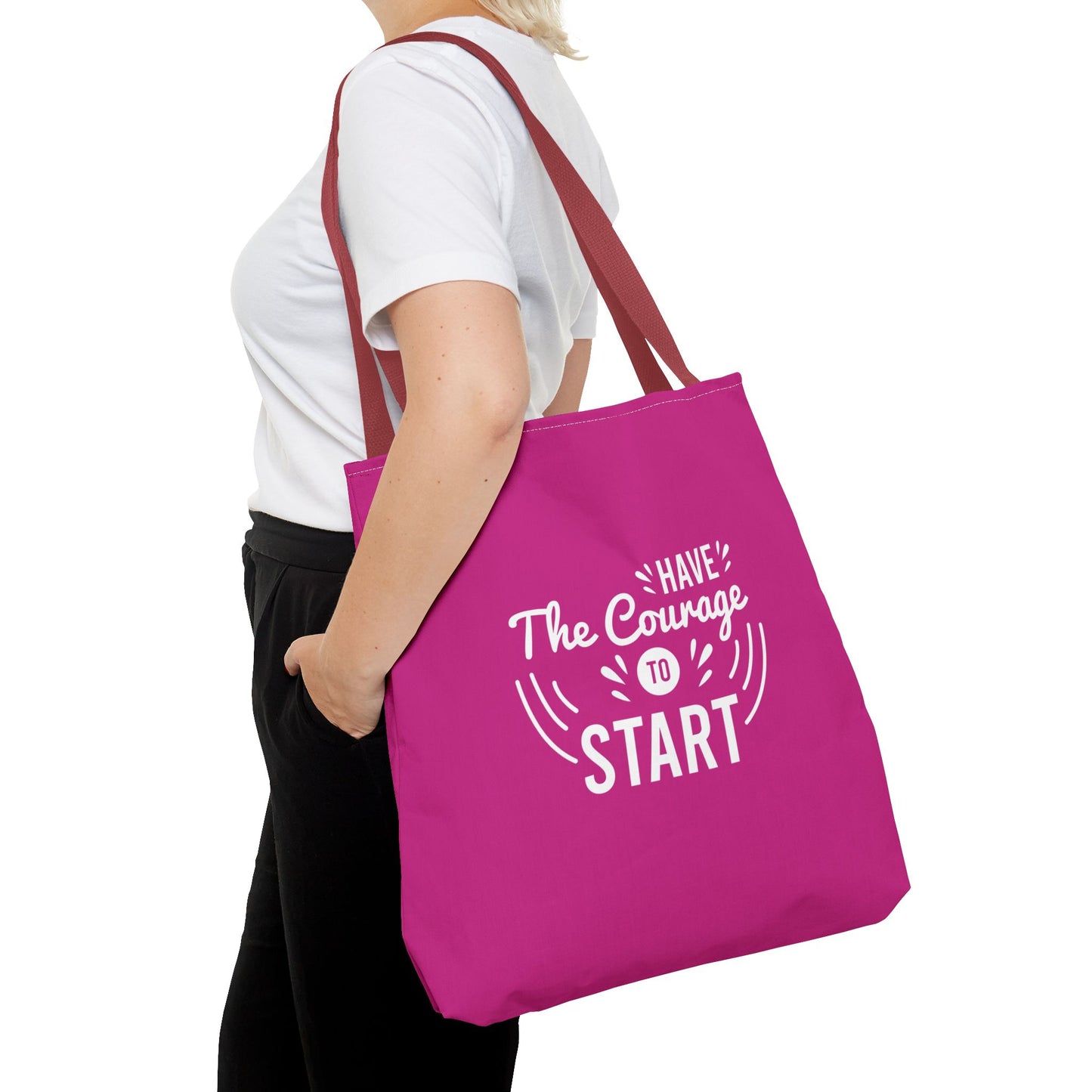 Have The Courage To Start Tote Bag (AOP)