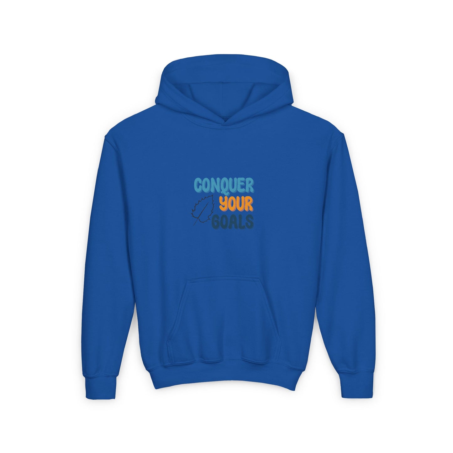 Conquer Your Goals Youth Heavy Blend Hooded Sweatshirt