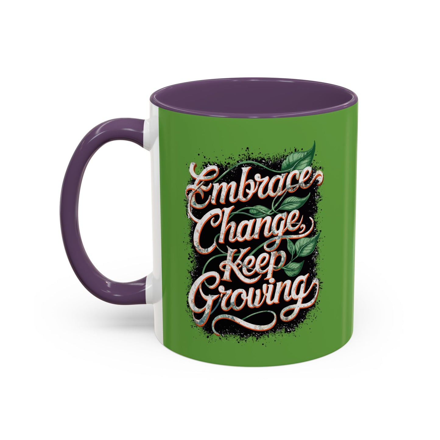 Embrace Change Keep Growing Accent Coffee Mug (11, 15oz)