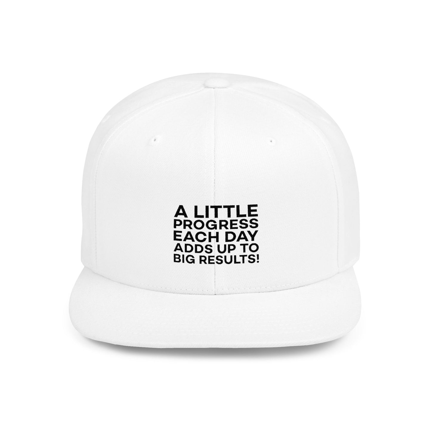 A Little Progress Each Day Adds Up To Big Results! Flat Bill Snapback