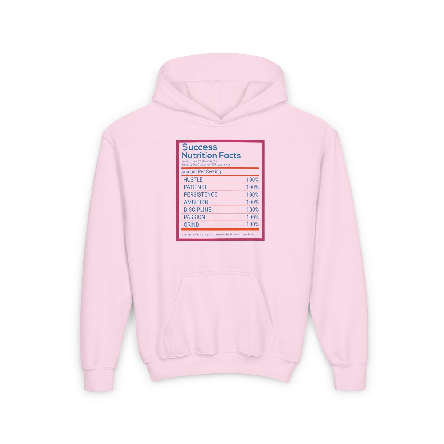 Success Nutrition Facts Youth Heavy Blend Hooded Sweatshirt