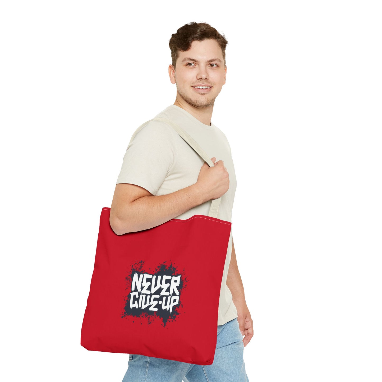 Never Give Up Tote Bag (AOP)
