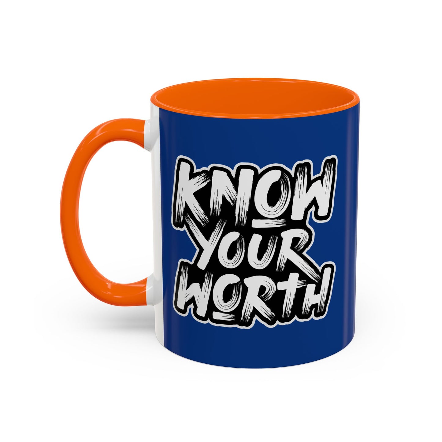 Know Your Worth Accent Coffee Mug (11, 15oz)