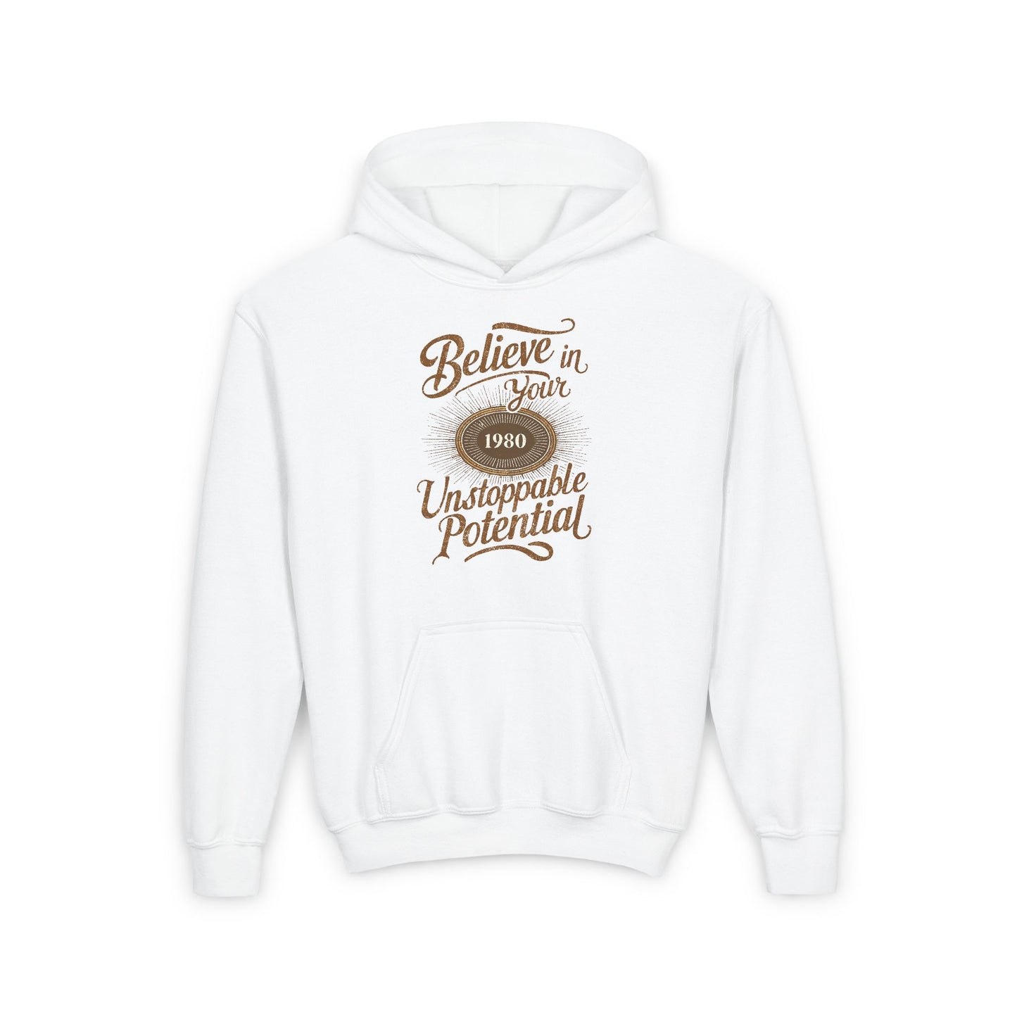 Believe In Your Unstopable Potential Youth Heavy Blend Hooded Sweatshirt