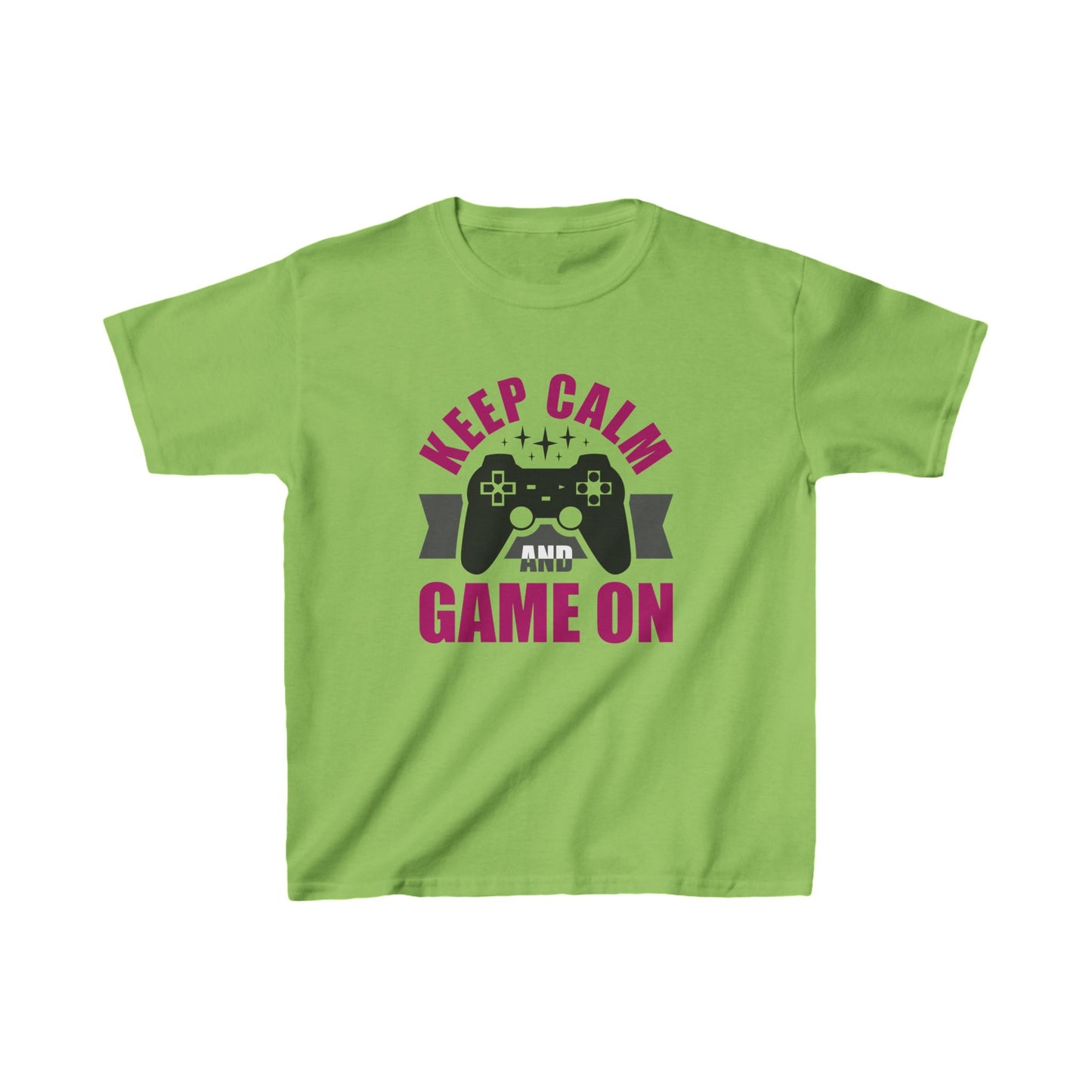 Keep Calm And Game On Kids Heavy Cotton™ Tee