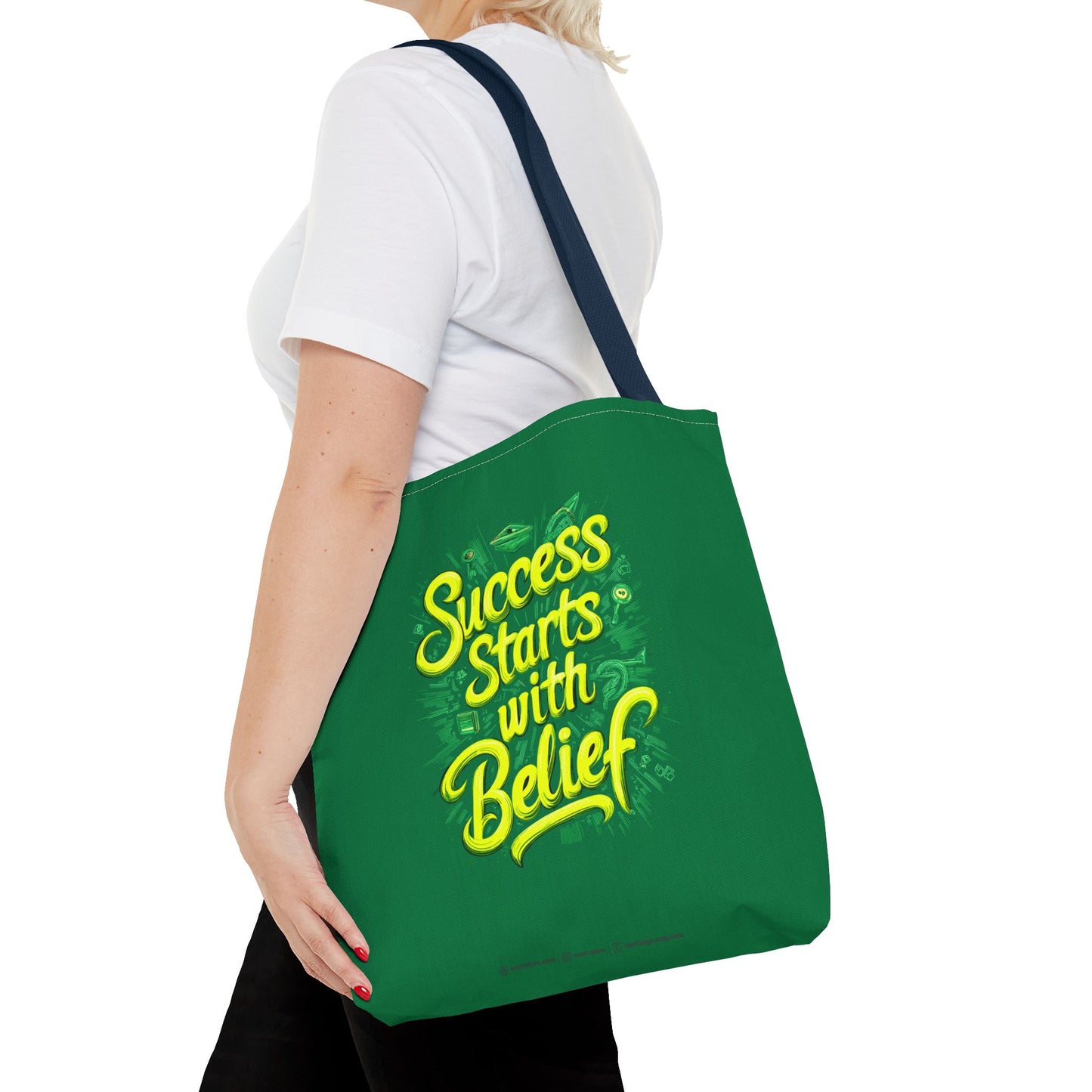 Success Starts With Belief Tote Bag (AOP)