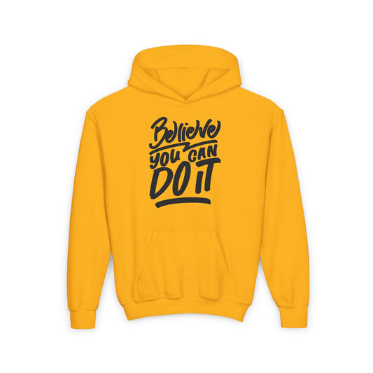 Believe You Can Do It Youth Heavy Blend Hooded Sweatshirt
