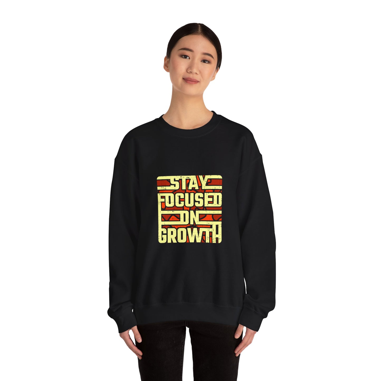 Stay Focused On Growth Unisex Heavy Blend™ Crewneck Sweatshirt