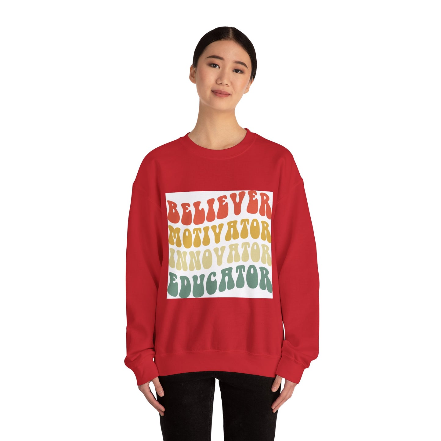 Believer Motivator Innovator Educator Unisex Heavy Blend™ Crewneck Sweatshirt