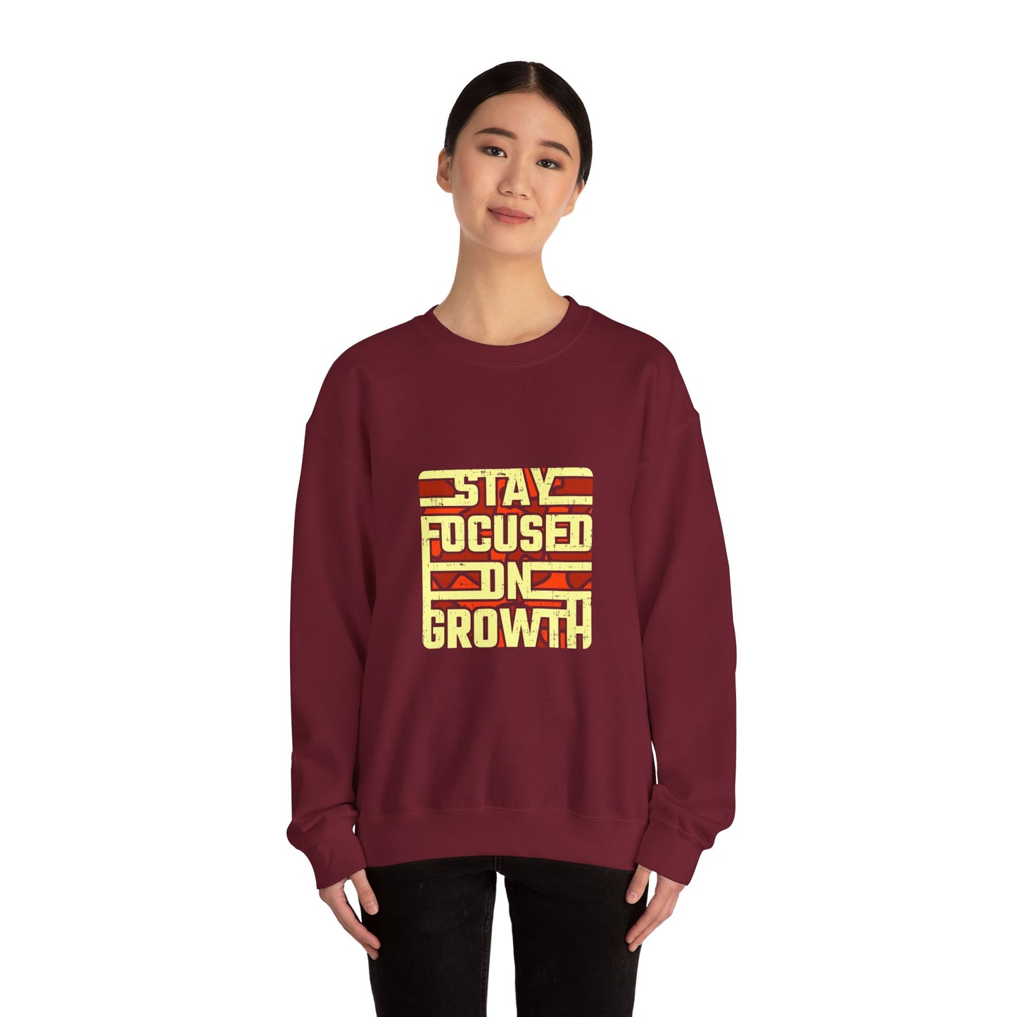 Stay Focused On Growth Unisex Heavy Blend™ Crewneck Sweatshirt