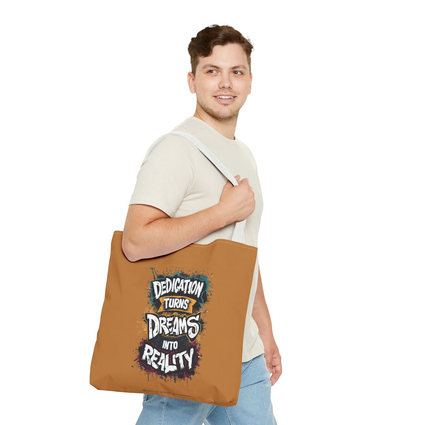 Dedication Turns Dreams Into Reality Tote Bag (AOP)