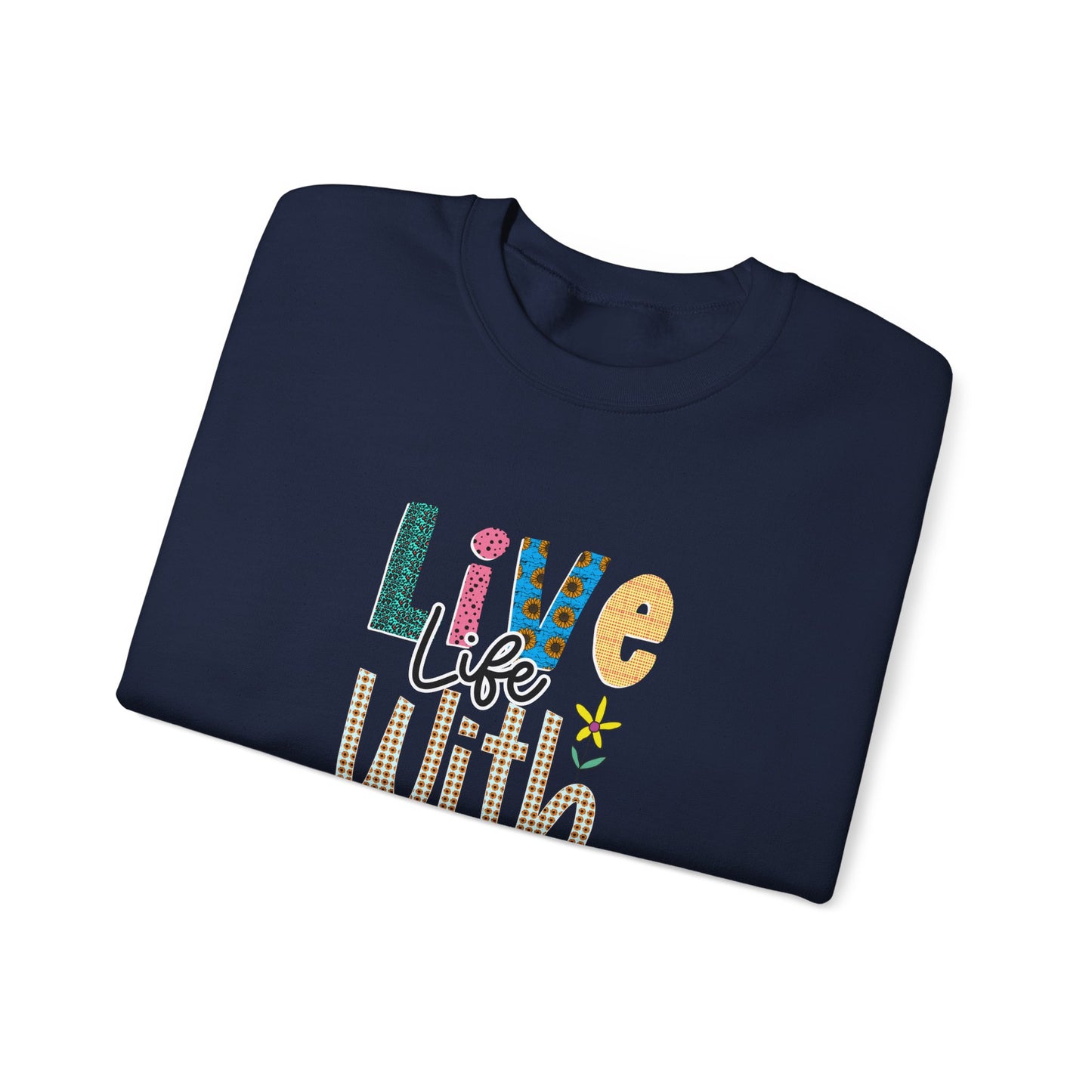 Live Life With Joy Unisex Heavy Blend™ Crewneck Sweatshirt