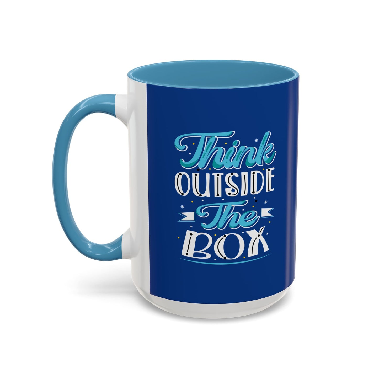 Think Outside The Box Accent Coffee Mug (11, 15oz)