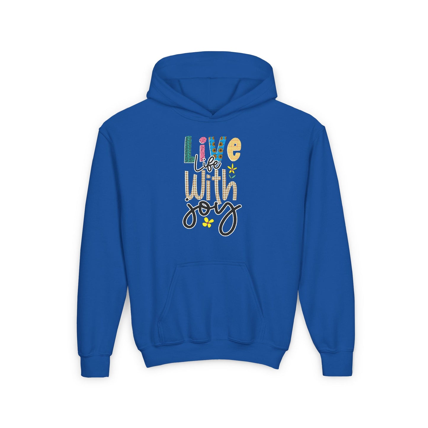 Live Life With Joy Youth Heavy Blend Hooded Sweatshirt