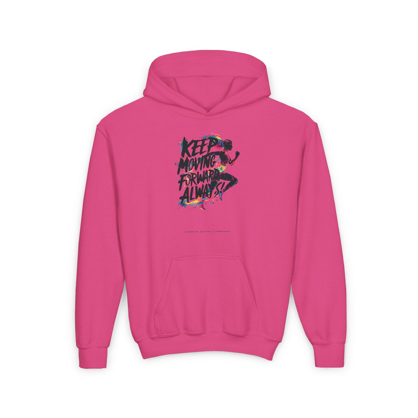 Keep Moving Forward Always Youth Heavy Blend Hooded Sweatshirt