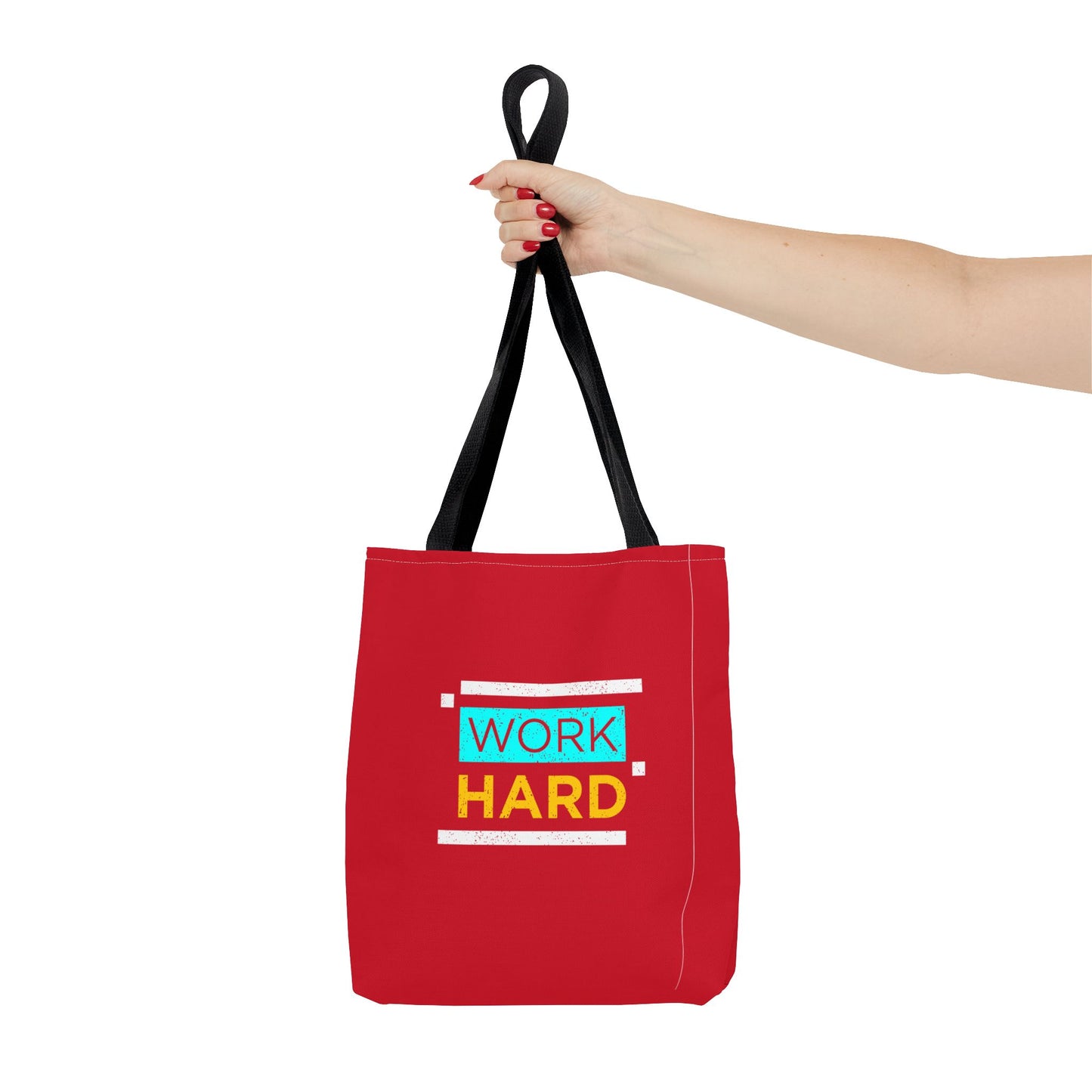 Work Hard Tote Bag (AOP)