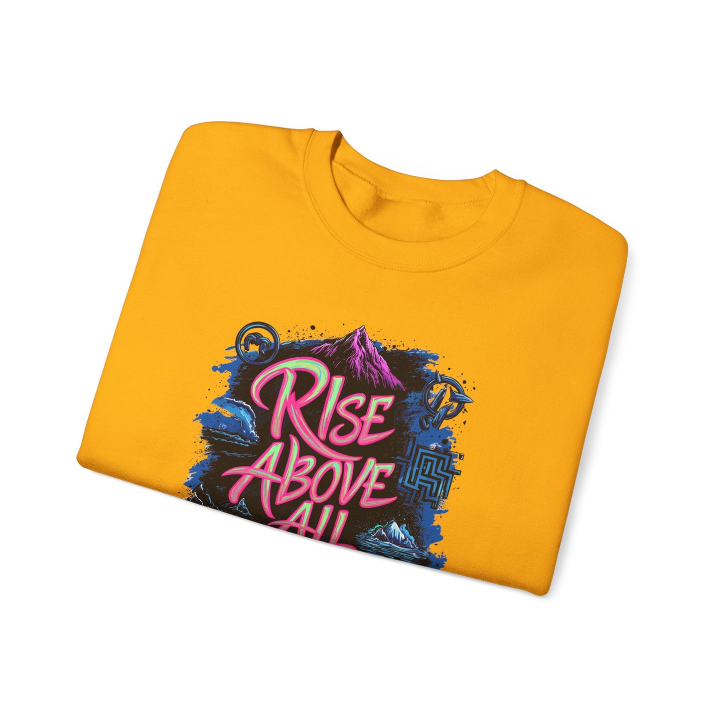 Rise Above All Challenges Unisex Heavy Blend™ Crewneck Sweatshirt