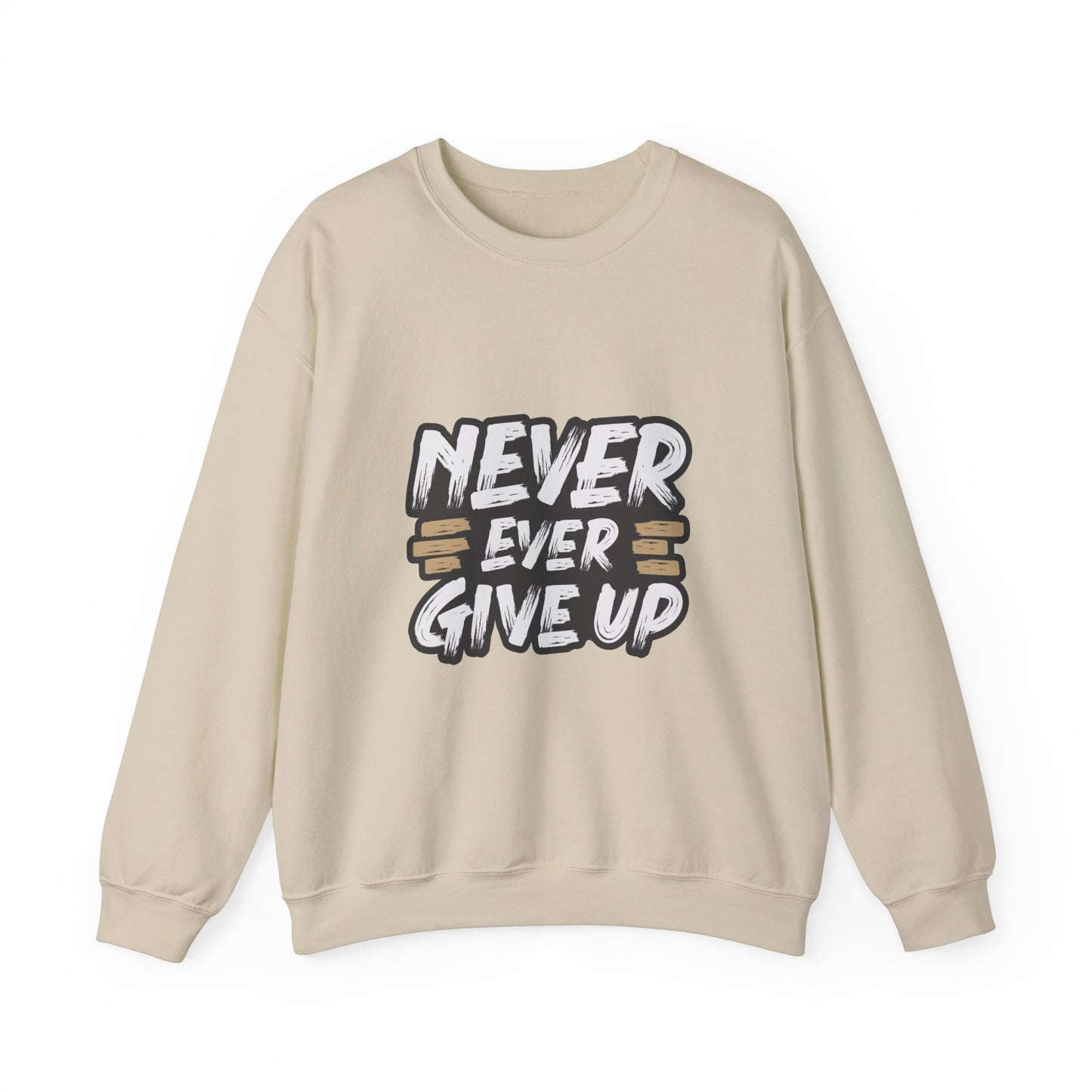 Never Ever Give Up Unisex Heavy Blend™ Crewneck Sweatshirt