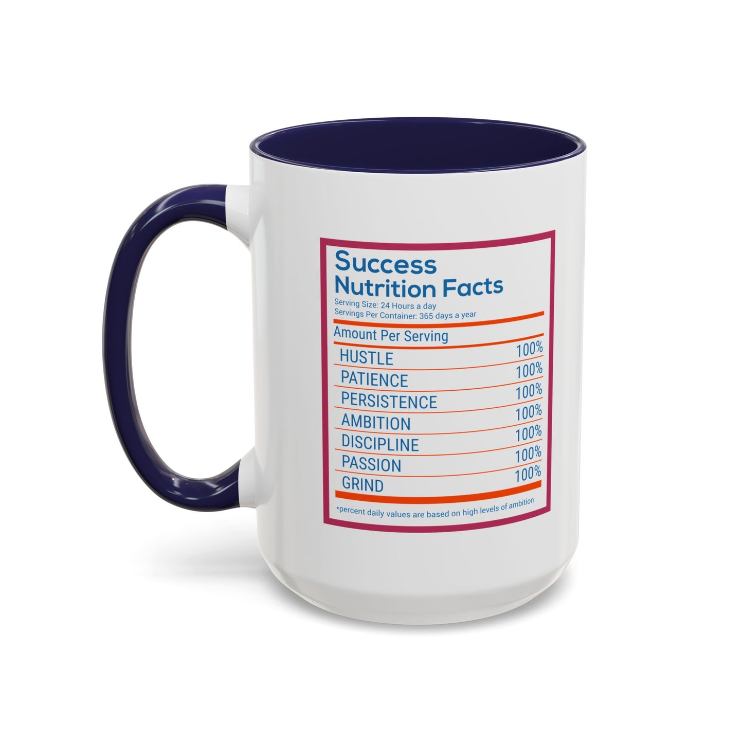 Success Nutrition Facts Accent Coffee Mug (11, 15oz)