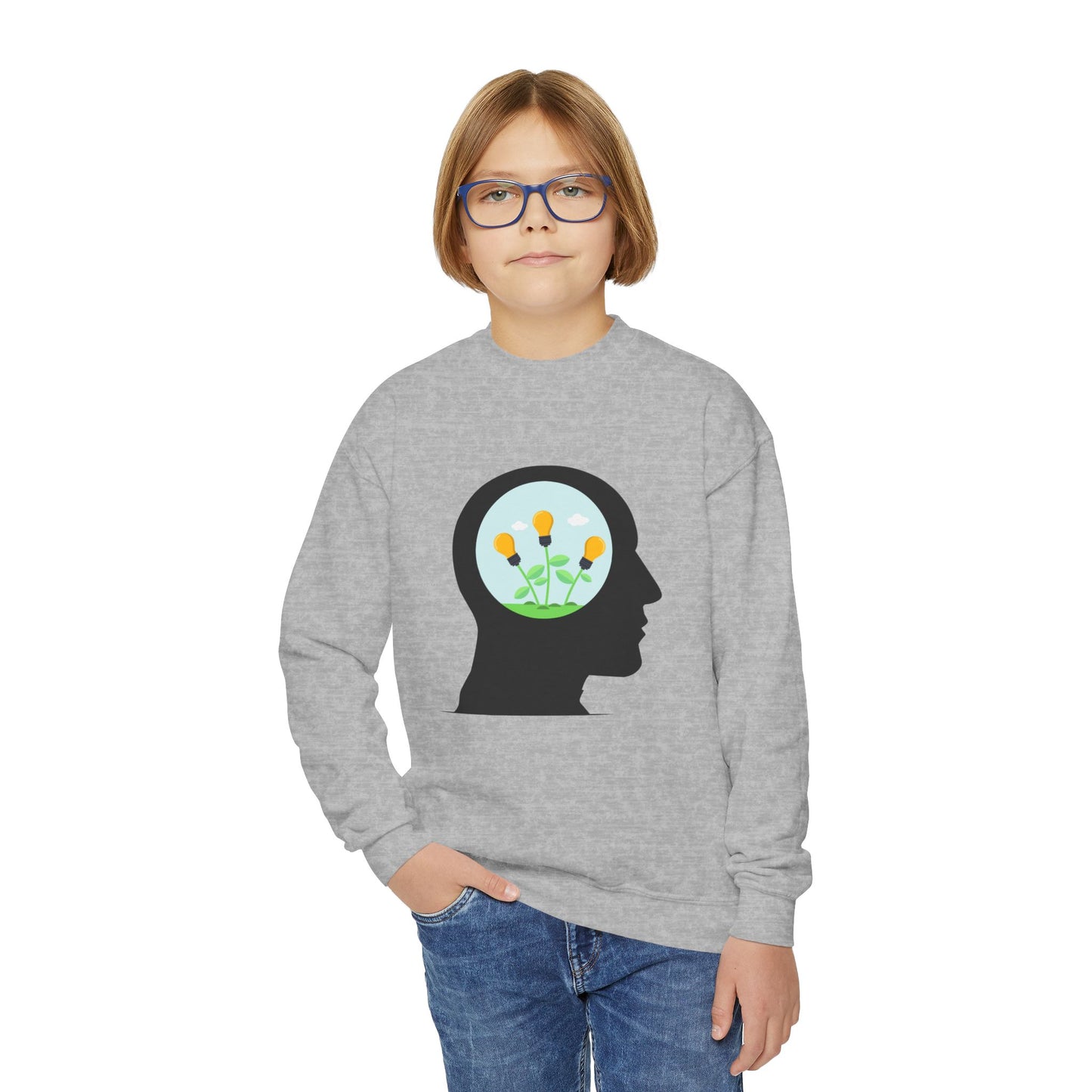 Mindset And Positive Thoughts Youth Crewneck Sweatshirt