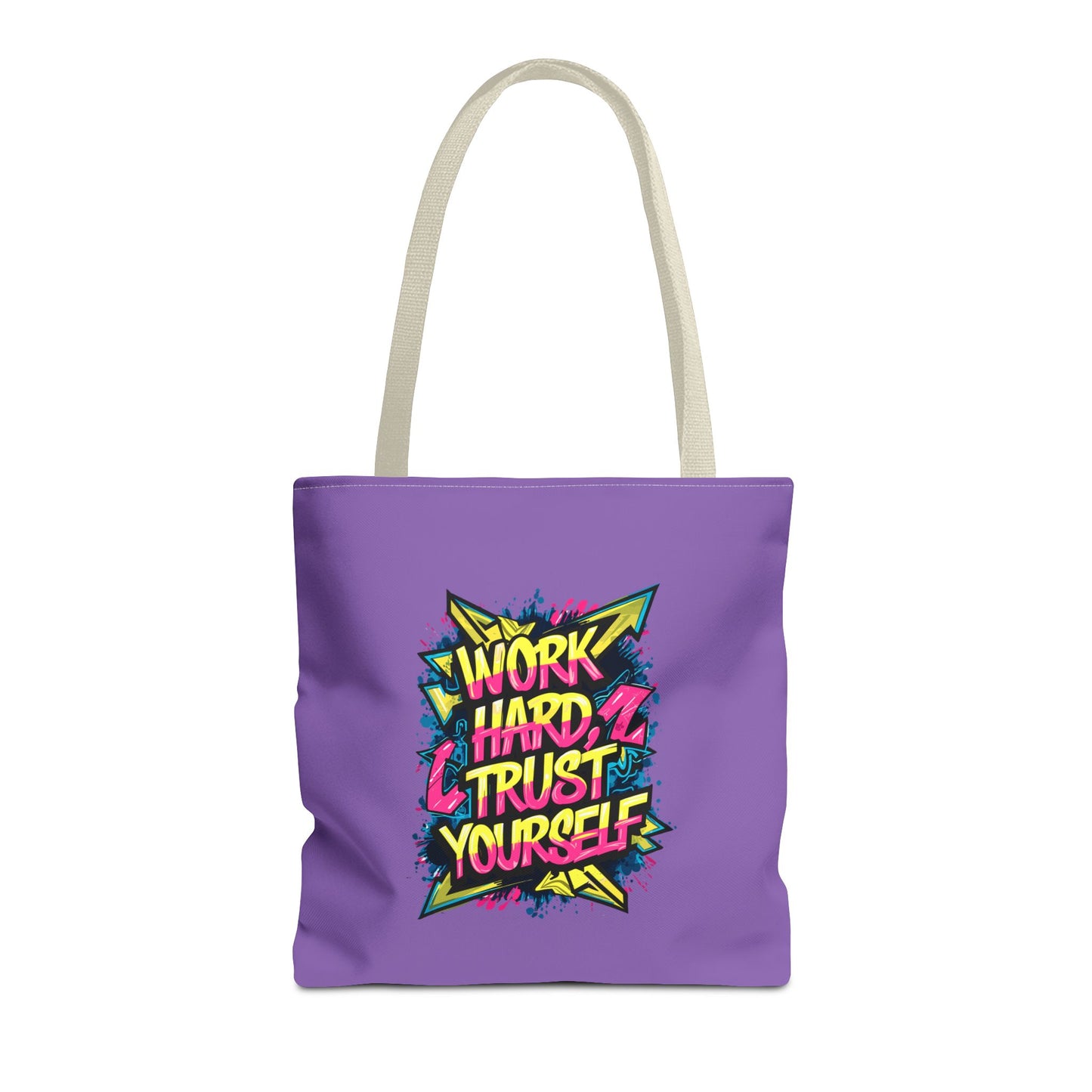 Work Hard Trust Yourself Tote Bag (AOP)