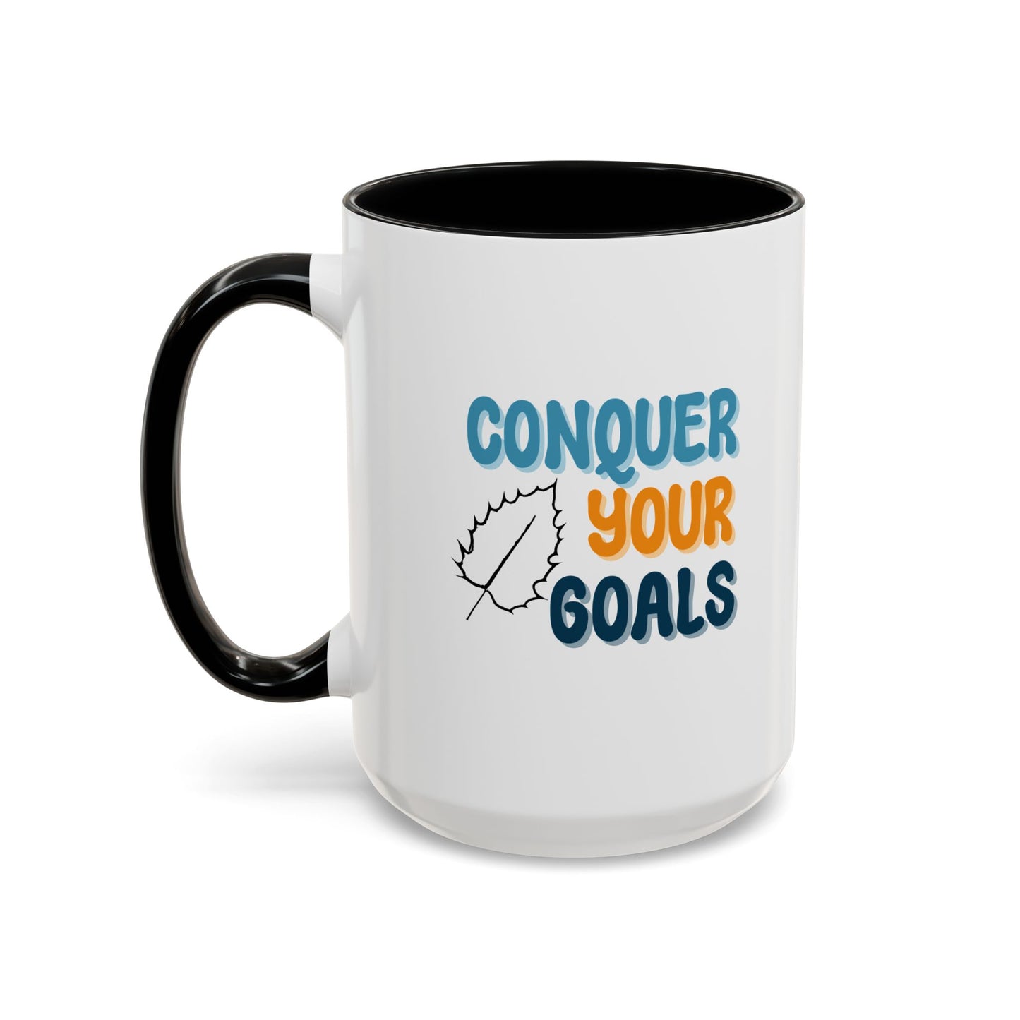 Conquer Your Goals Accent Coffee Mug (11, 15oz)