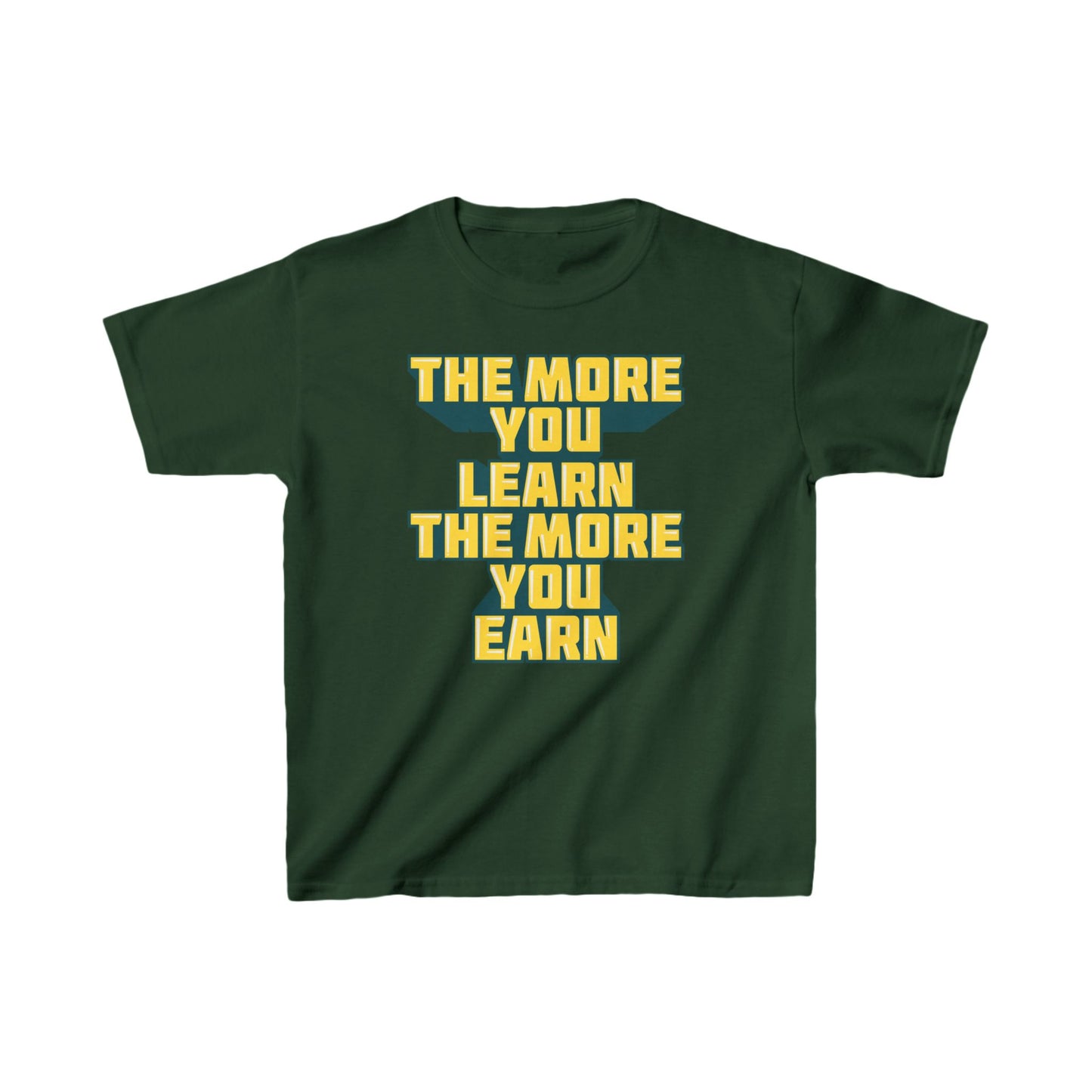 The More You Learn The More You Earn Kids Heavy Cotton™ Tee