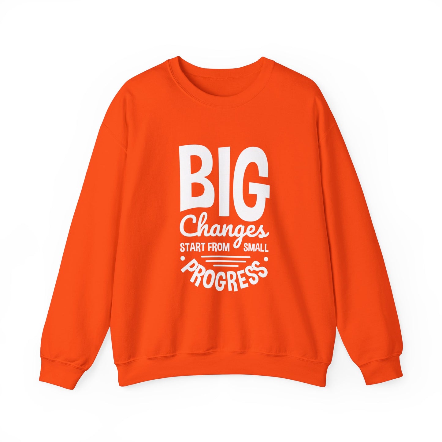 Big Changes Start From Small Progress Unisex Heavy Blend™ Crewneck Sweatshirt