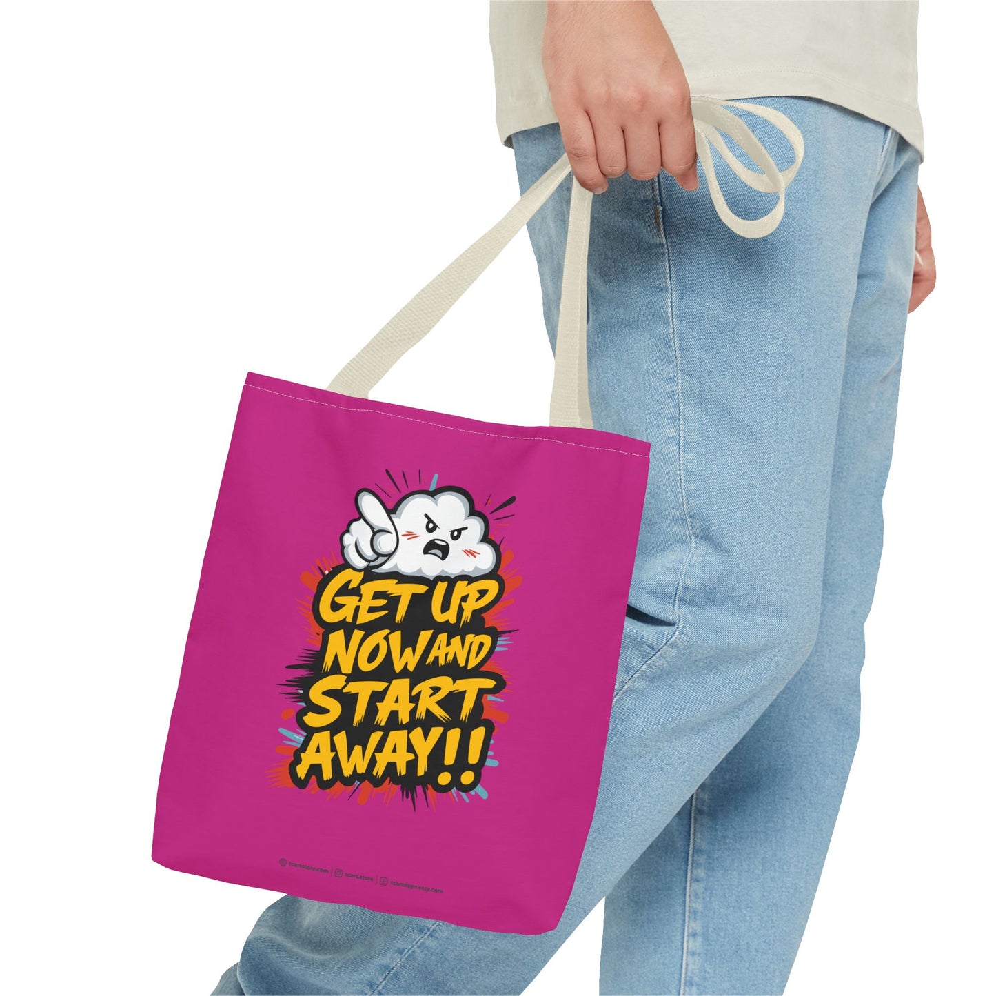 Get Up Now And Start Away!! Tote Bag (AOP)