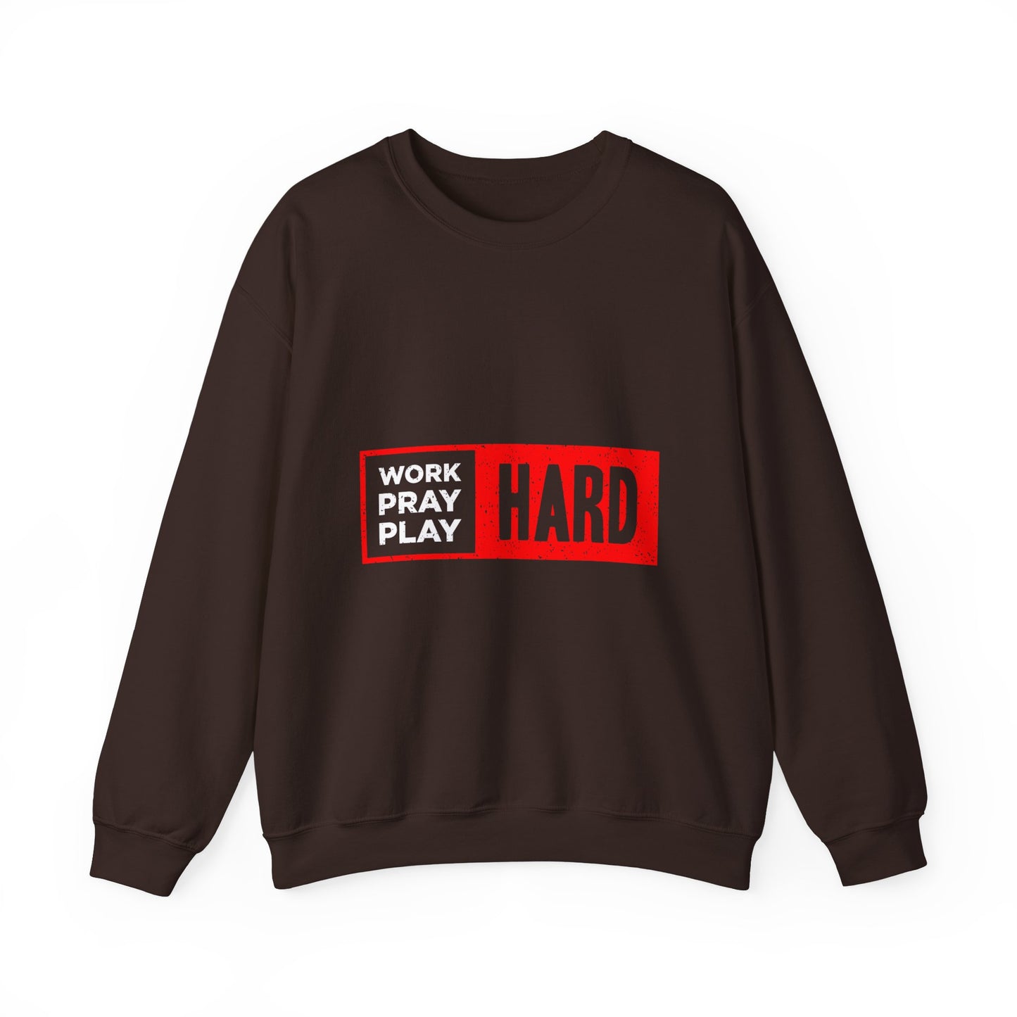 Work Hard Pray Hard Play Hard Unisex Heavy Blend™ Crewneck Sweatshirt
