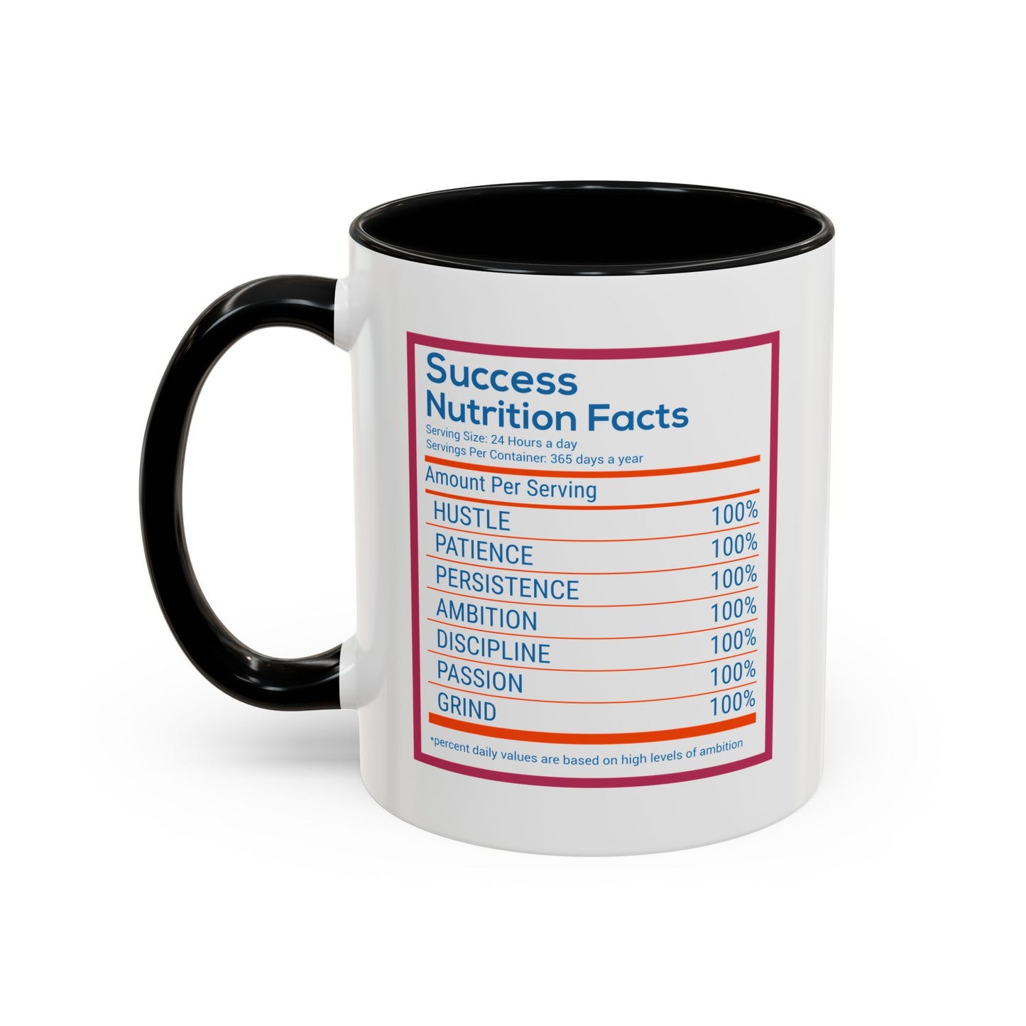 Success Nutrition Facts Accent Coffee Mug (11, 15oz)