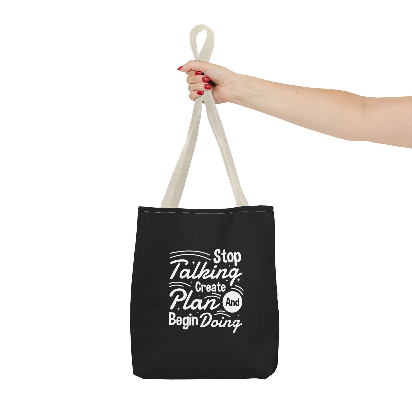 Stop Talking Create Plan And Begin Doing Tote Bag (AOP)