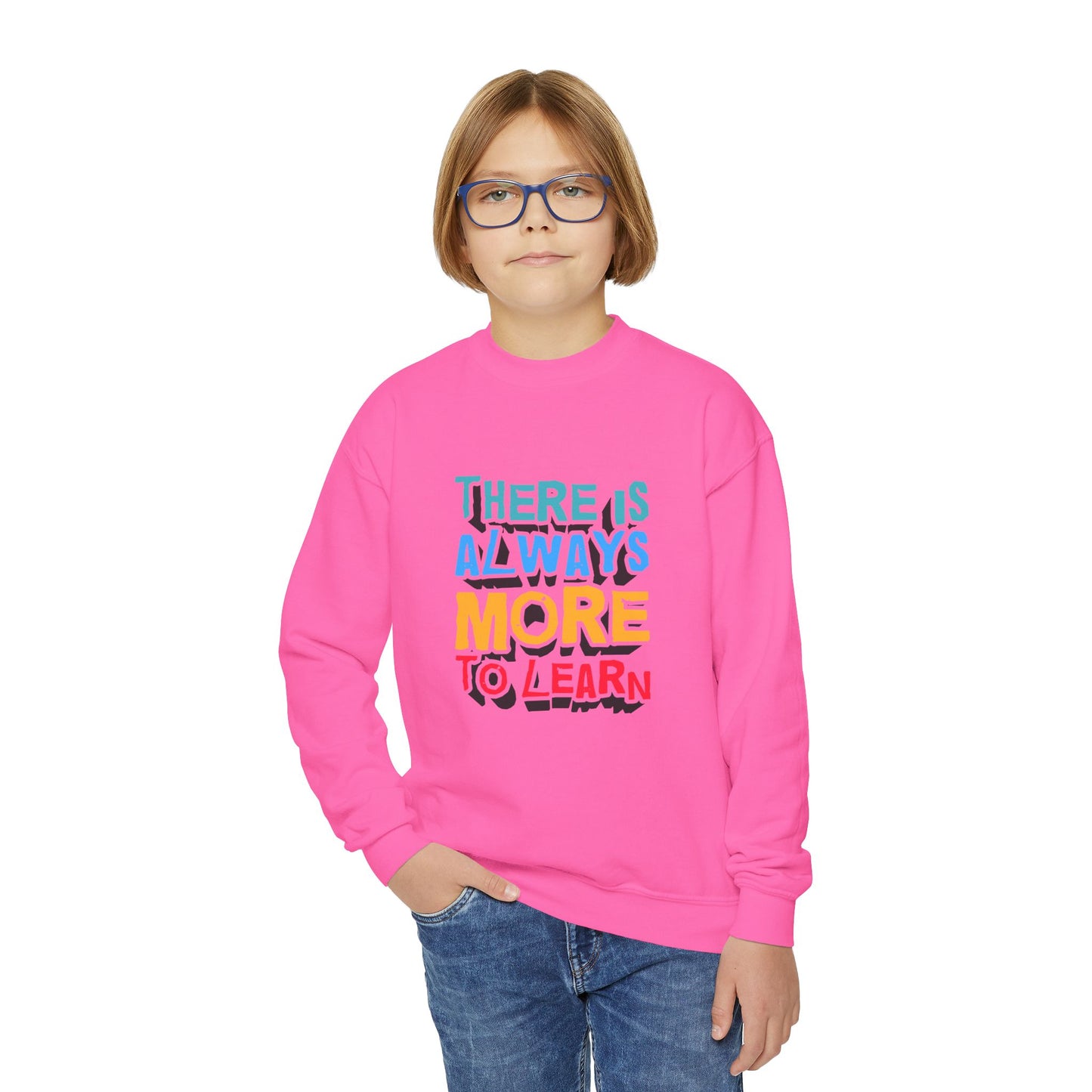 There Is Always More To Learn Youth Crewneck Sweatshirt