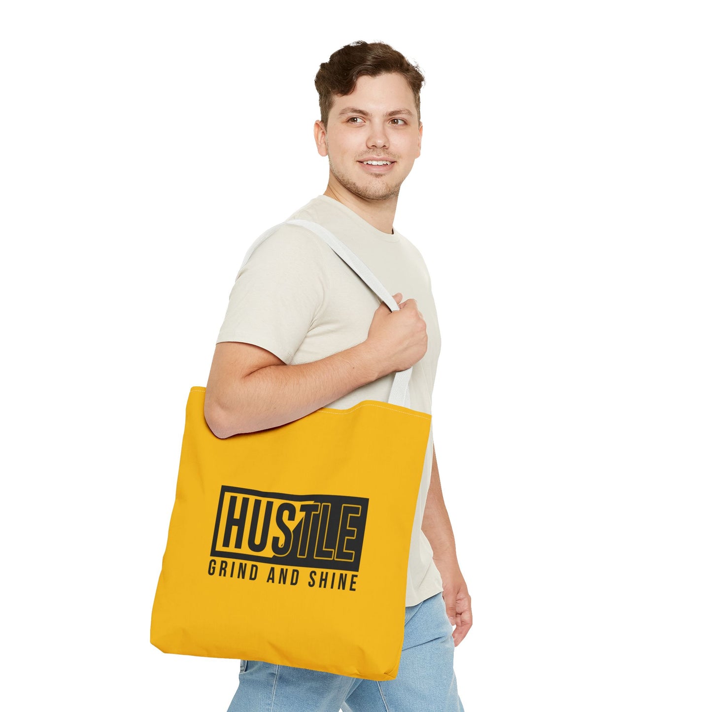Hustle Grind And Shine Tote Bag (AOP)
