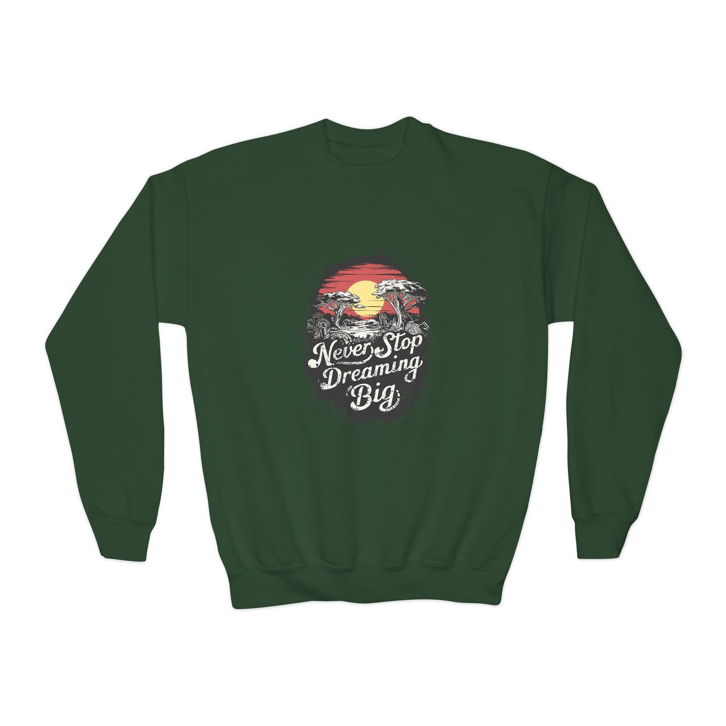 Never Stop Dreaming Big Youth Crewneck Sweatshirt