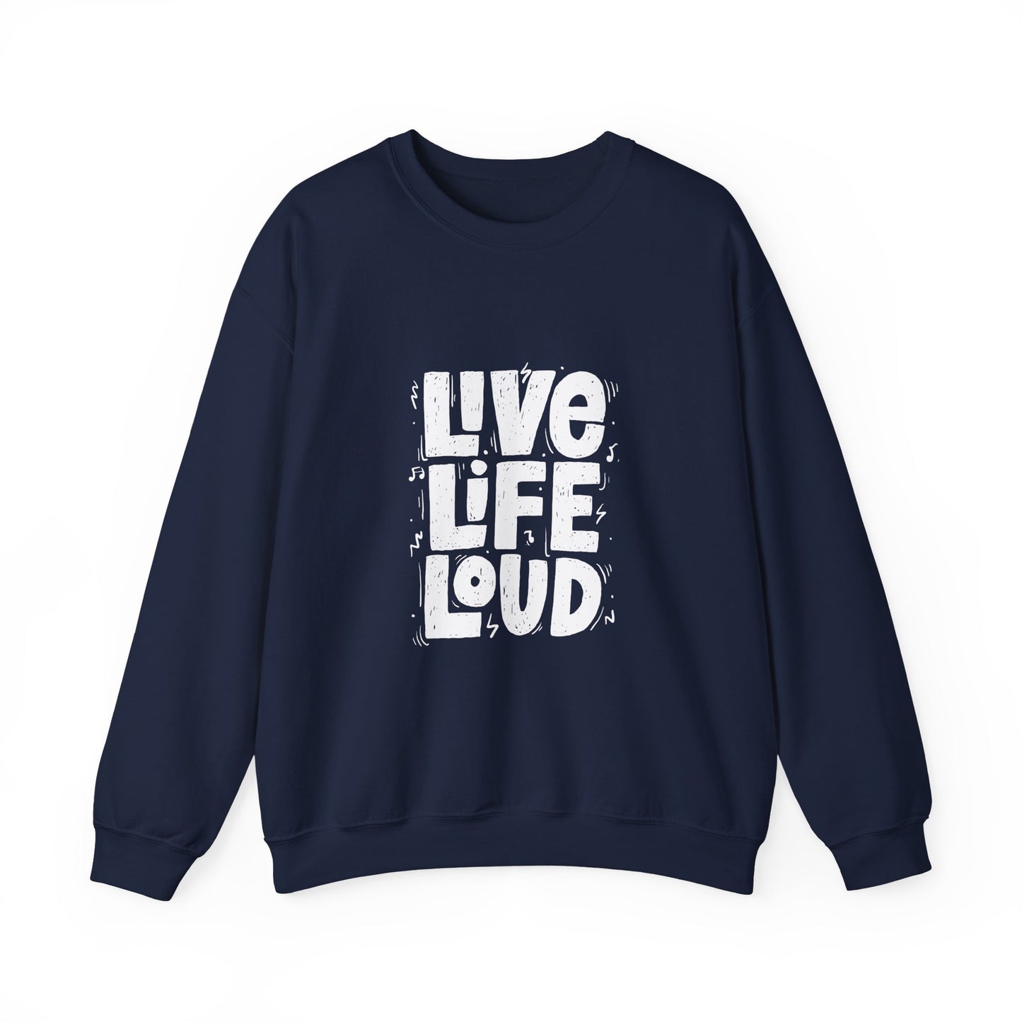 Live Life Loud Unisex Heavy Blend™ Crewneck Sweatshirt