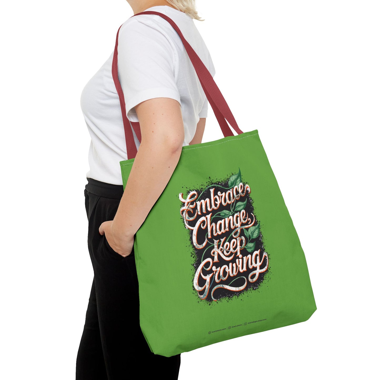 Embrace Change Keep Growing Tote Bag (AOP)