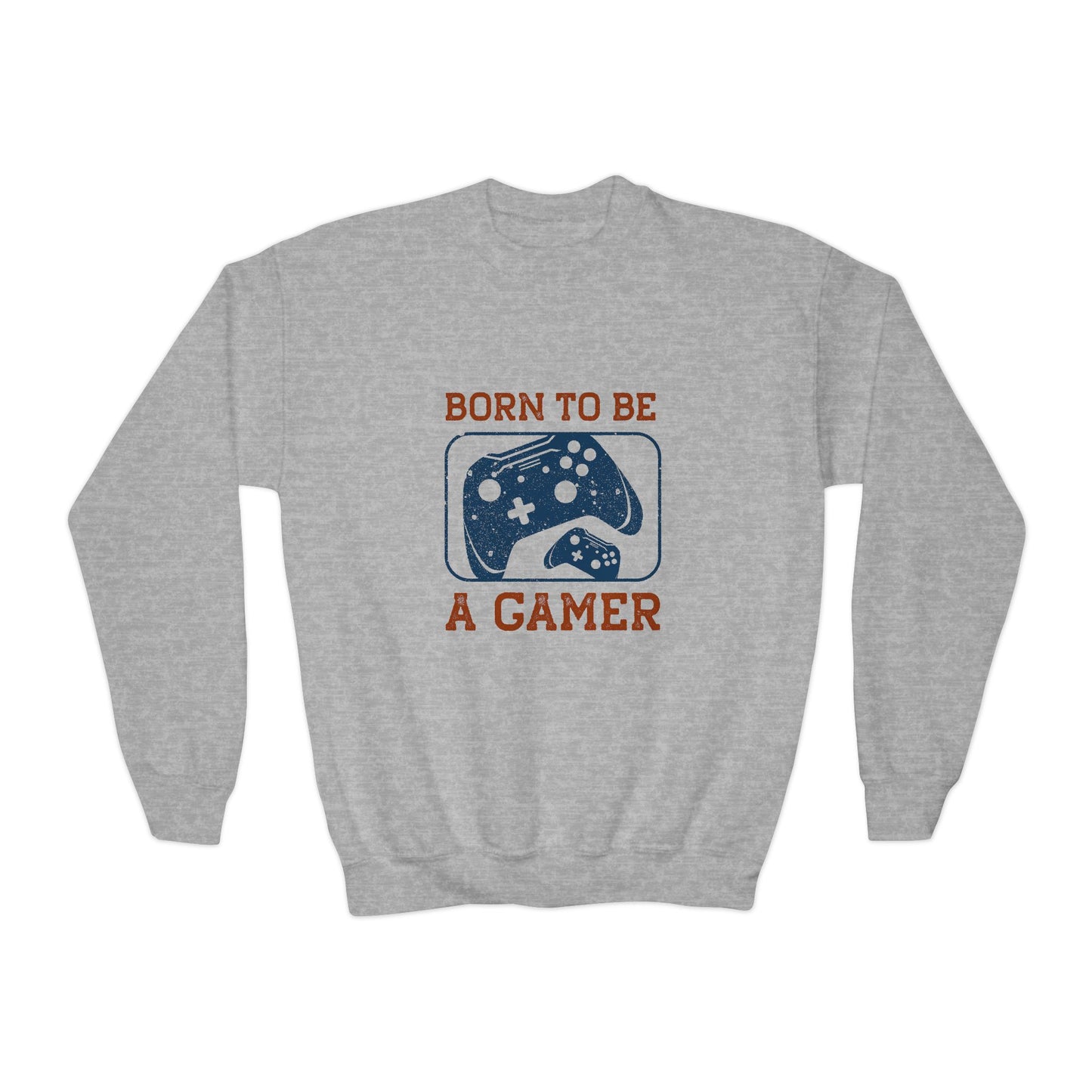 Born To Be A Gamer Youth Crewneck Sweatshirt