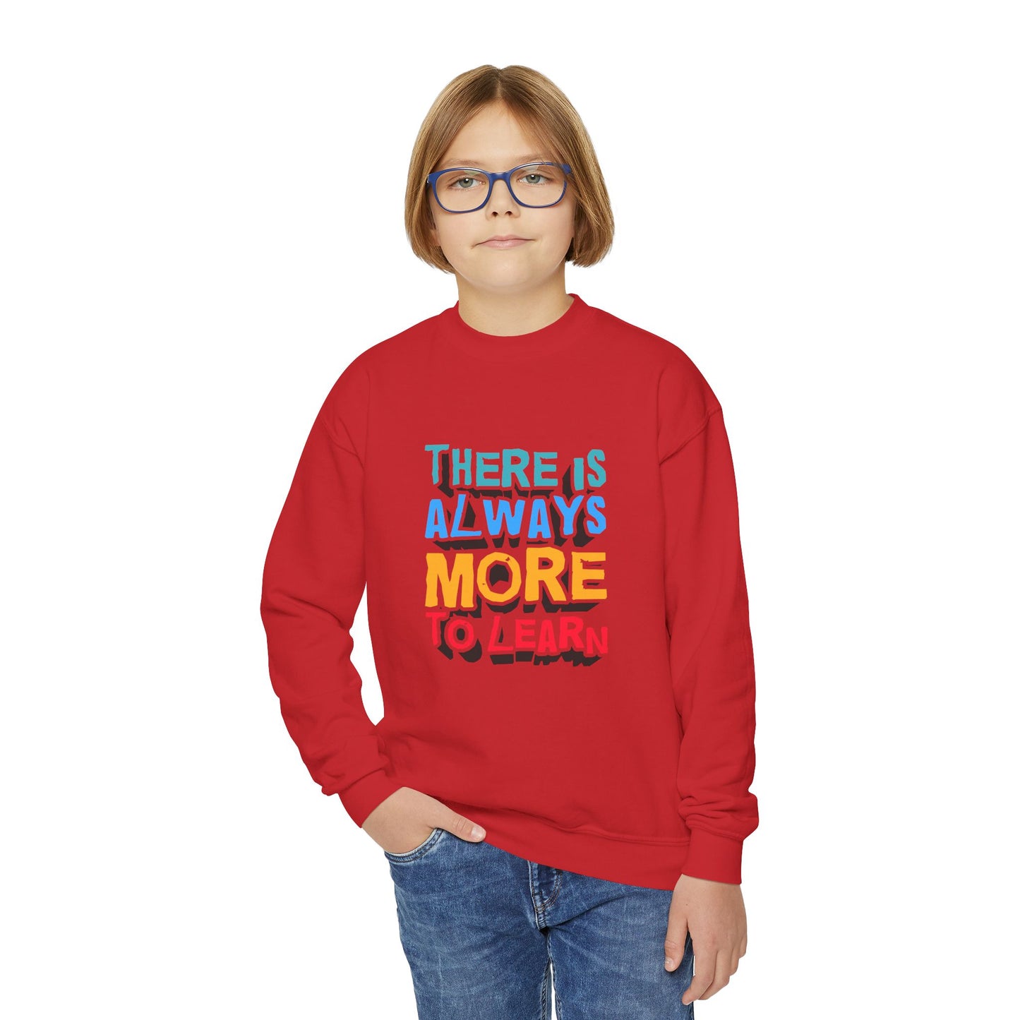 There Is Always More To Learn Youth Crewneck Sweatshirt