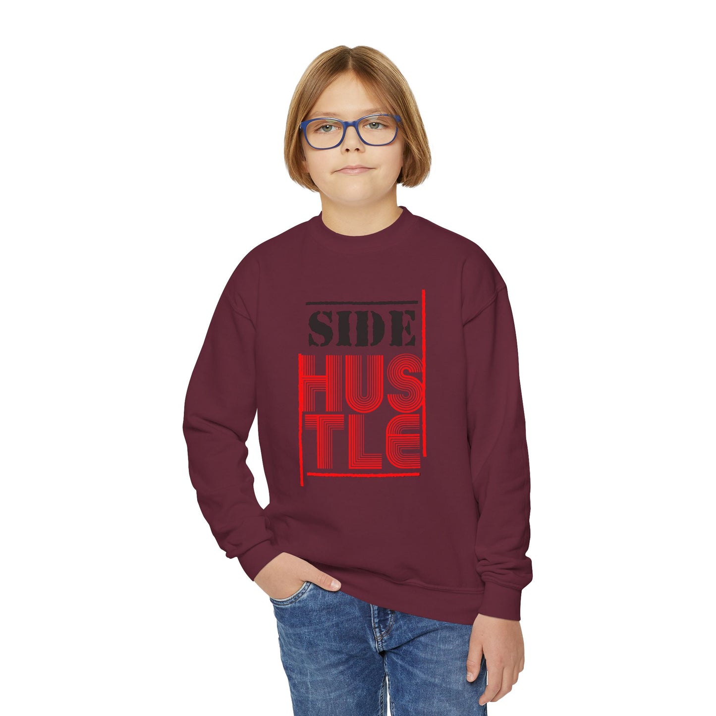 Side Hustle Youth Crewneck Sweatshirt