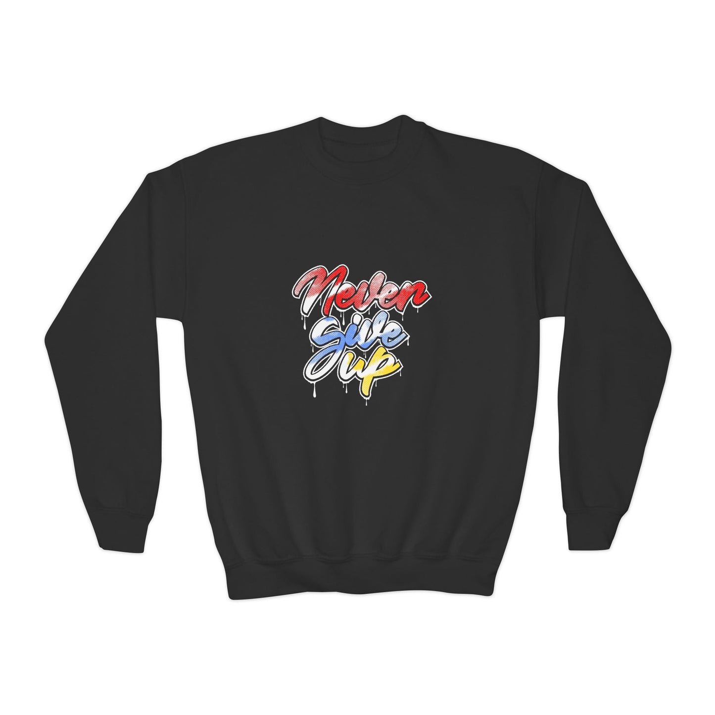 Never Give Up Youth Crewneck Sweatshirt