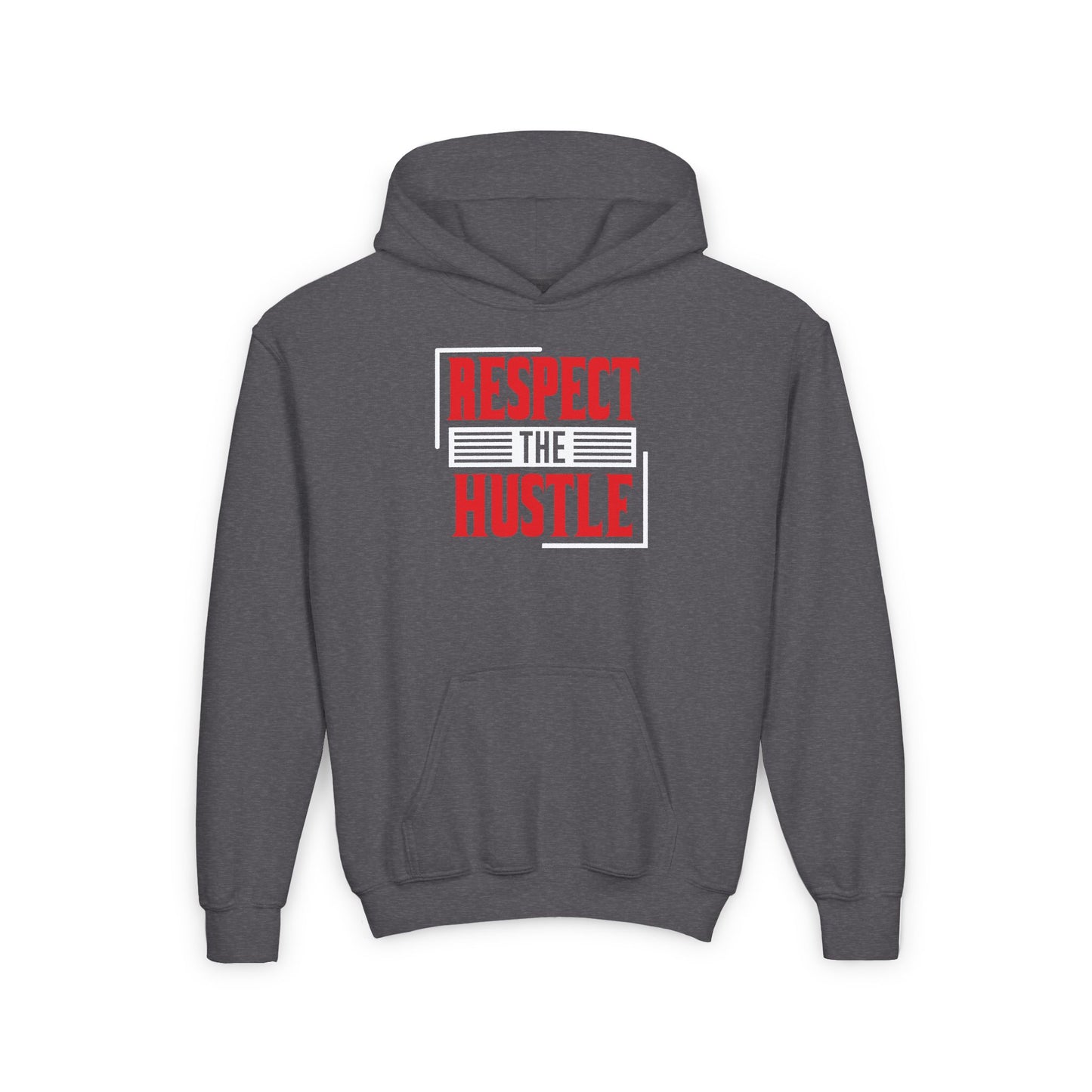 Respect The Hustle Youth Heavy Blend Hooded Sweatshirt