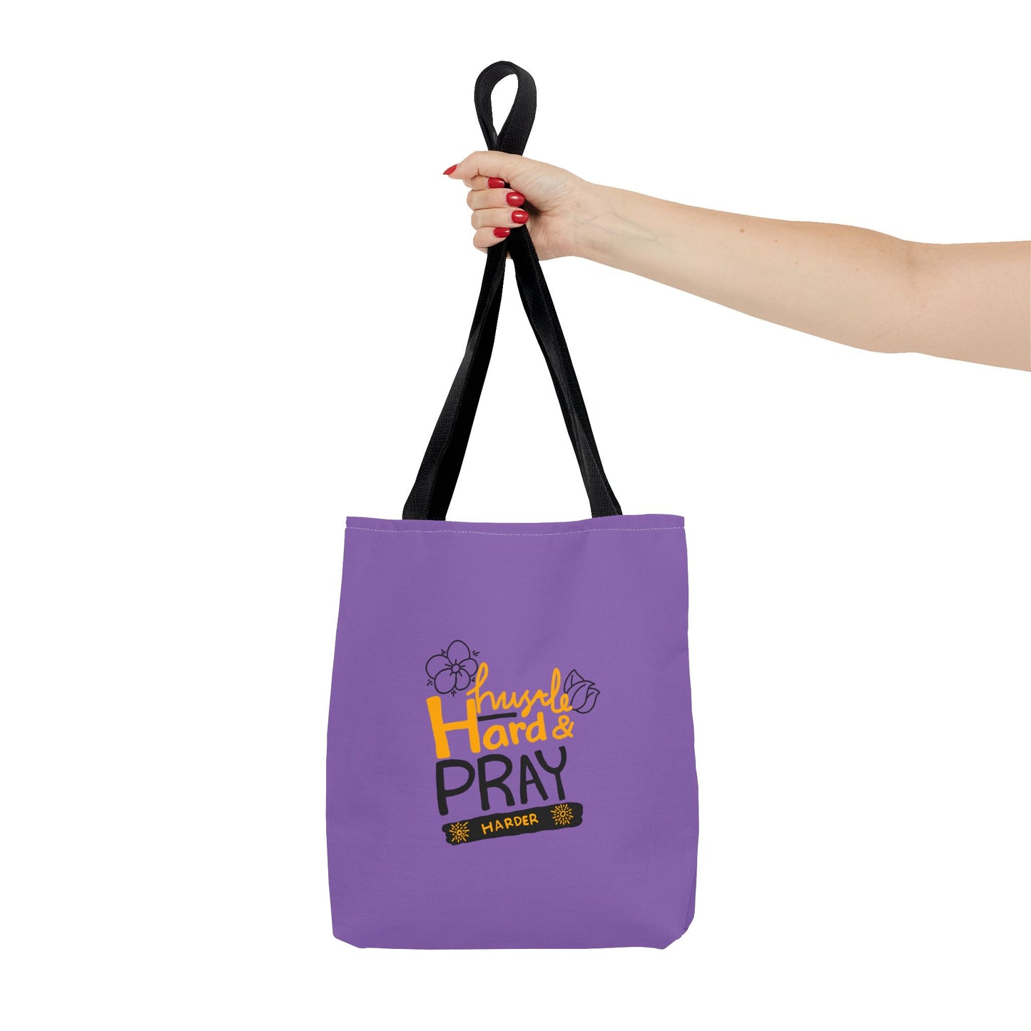 Hustle Hard And Pray Harder Tote Bag (AOP)