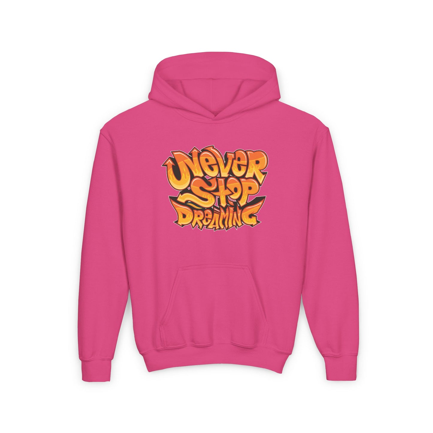 Never Stop Dreaming Youth Heavy Blend Hooded Sweatshirt