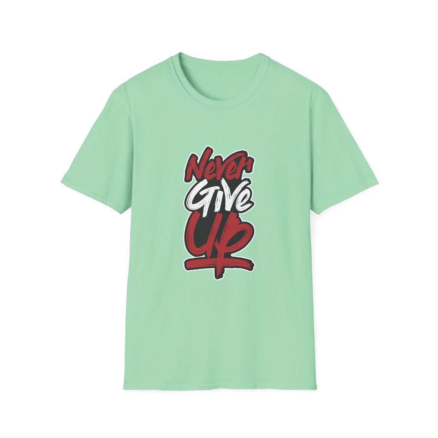 Never Give Up Unisex Softstyle T-Shirt