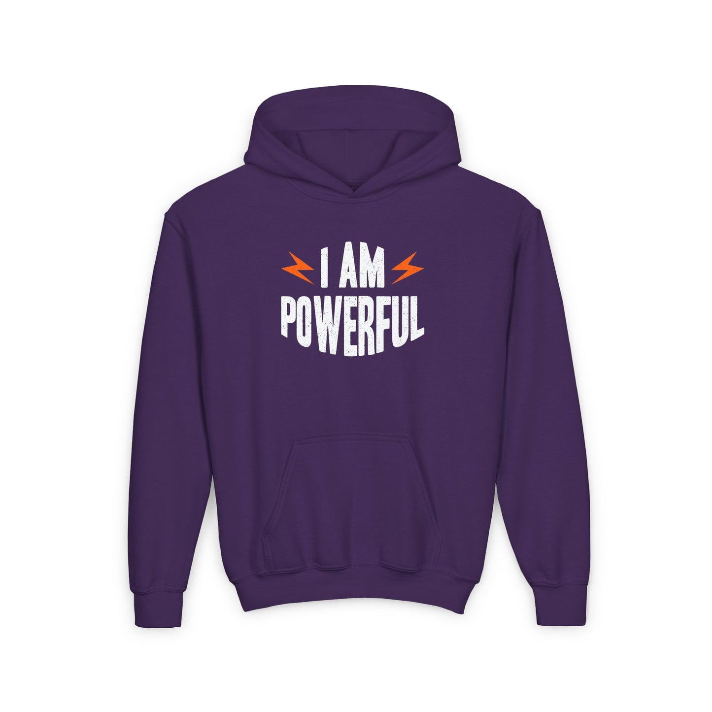 I Am Powerful Youth Heavy Blend Hooded Sweatshirt