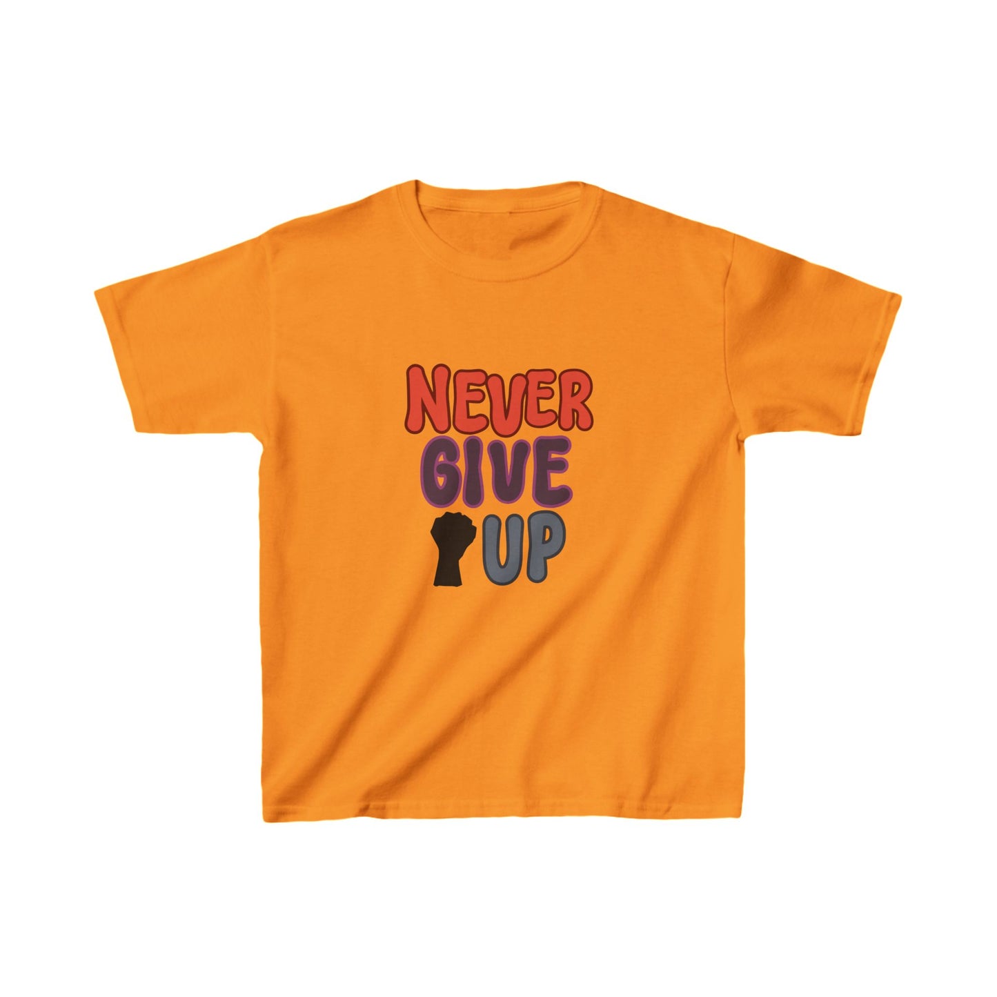 Never Give Up Kids Heavy Cotton™ Tee