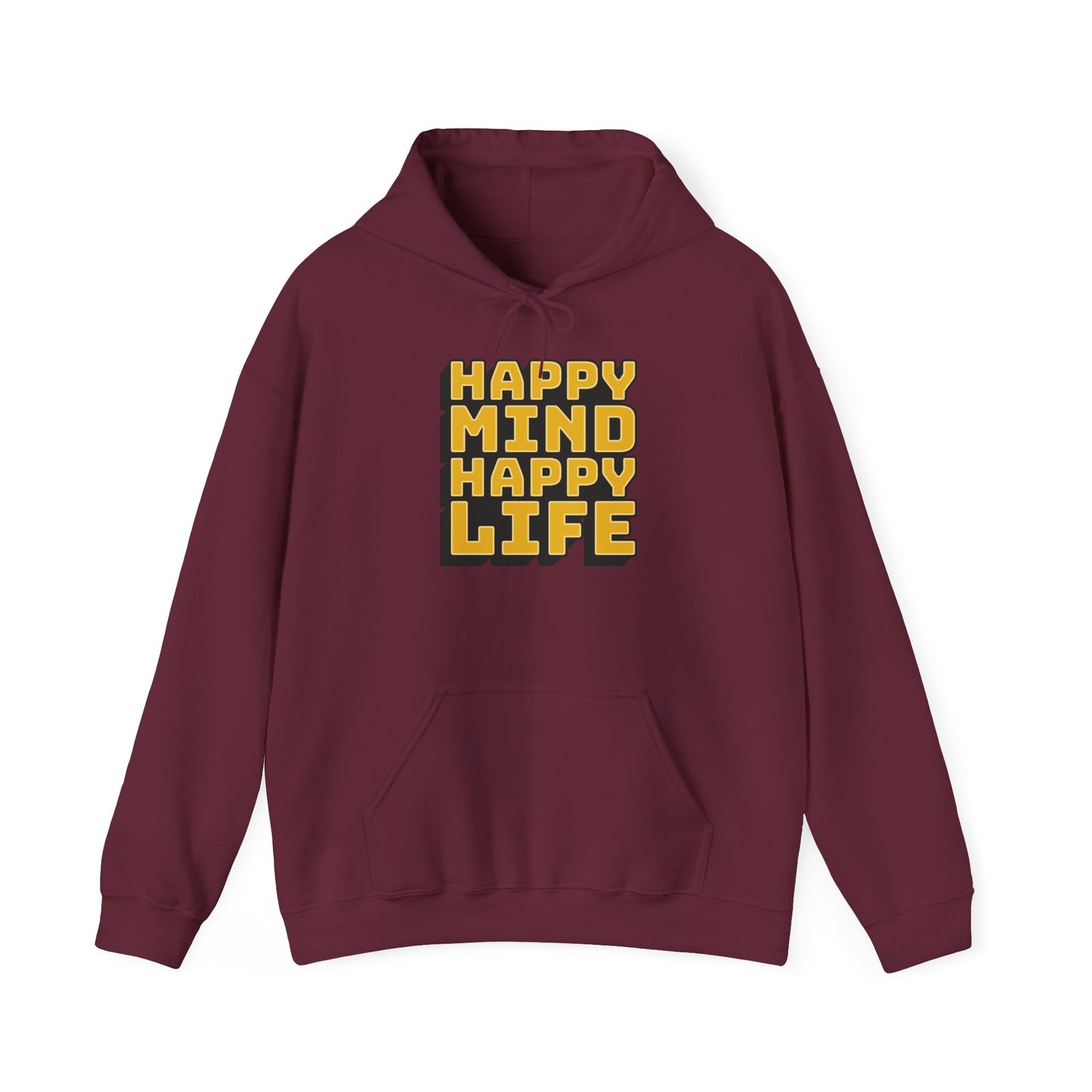 Happy Mind Happy Life Unisex Heavy Blend™ Hooded Sweatshirt