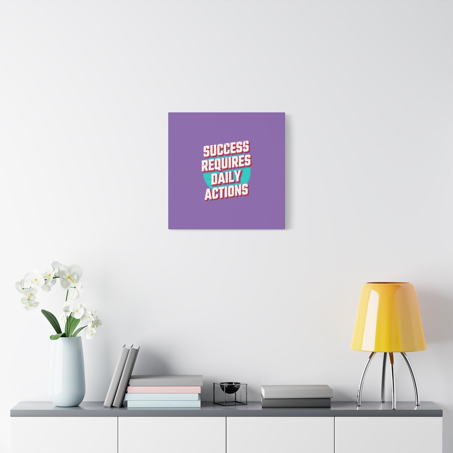 Success Requires Daily Actions Matte Canvas, Stretched, 1.25"
