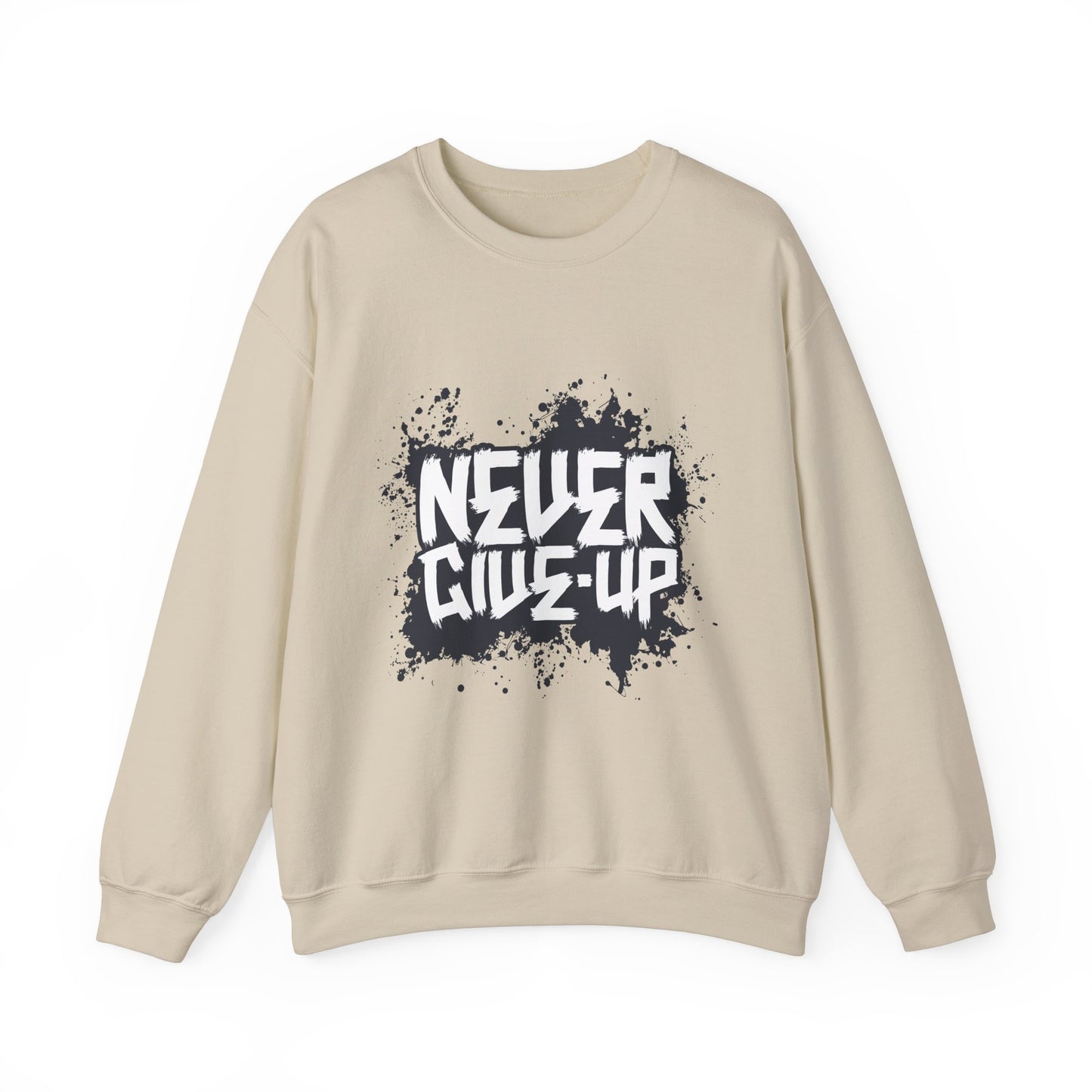 Never Give Up Unisex Heavy Blend™ Crewneck Sweatshirt